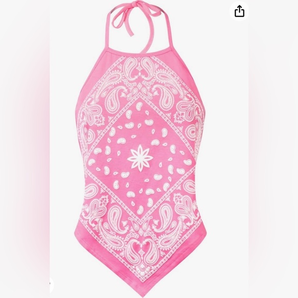 Design by Olivia Women's Sexy Paisley Bandana/Tie dye
Halter Top - Picture 5 of 7